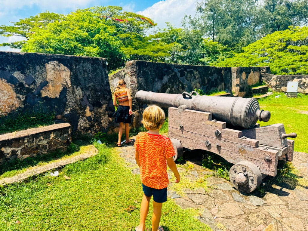Sri Lanka South Coast: Beaches, Surf Towns & Coastal Travel 3 narrow colonial street inside Galle Fort with painted Dutch-era buildings and shuttered windows