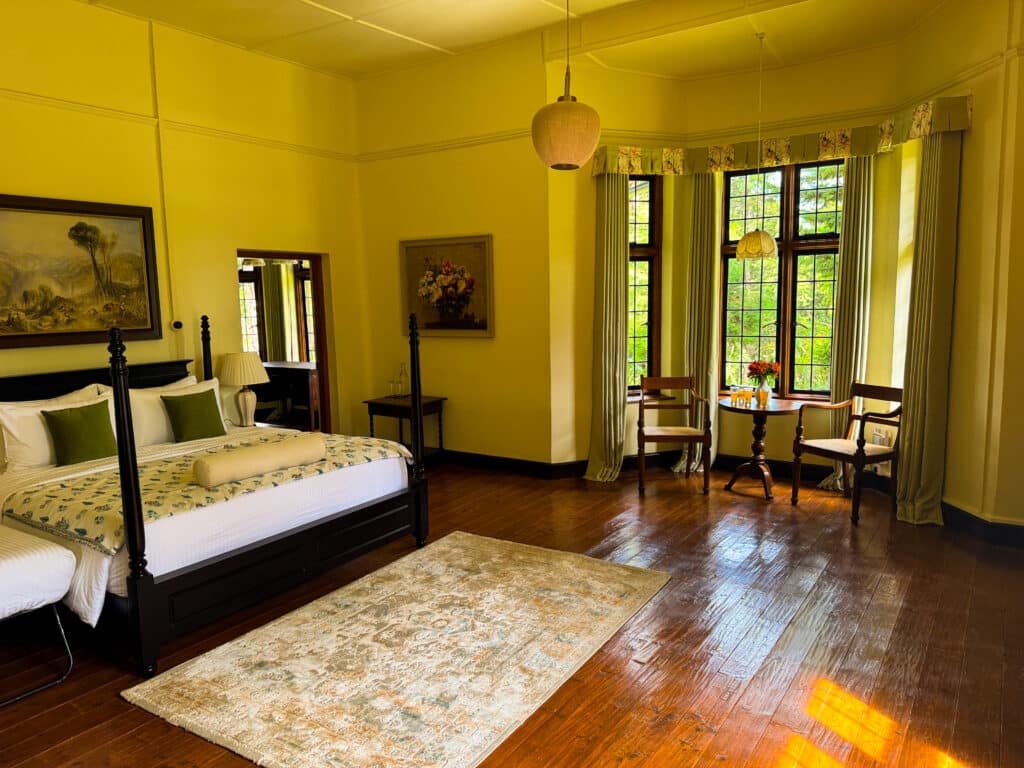 Sri Lanka Hill Country: Tea Plantations, Train Rides & Cool Climate Escapes 14 colonial bungalow exterior and gardens at Bluechip Leisure hotel in Nuwara Eliya