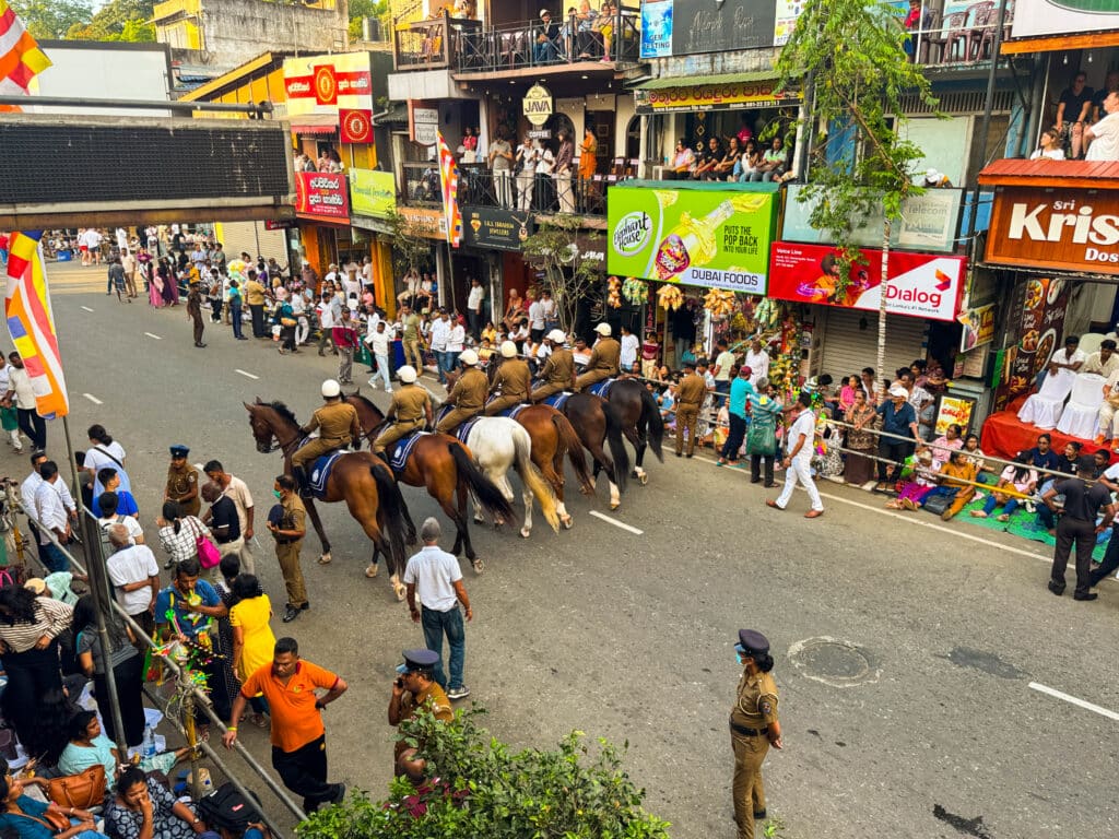 Esala Perahera Festival in Kandy: What It Is, How It Works & Where to Stay 3 Dense crowd lining the Kandy Perahera procession route at night
