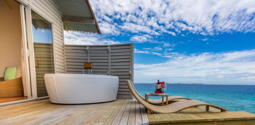 North and South Malé Atoll Guide (Kaafu Atoll): Resorts, Local Islands & Everything You Need to Know 8 Centara Ras Fushi Resort North Malé Atoll adults-only deluxe spa over-water villa deck
