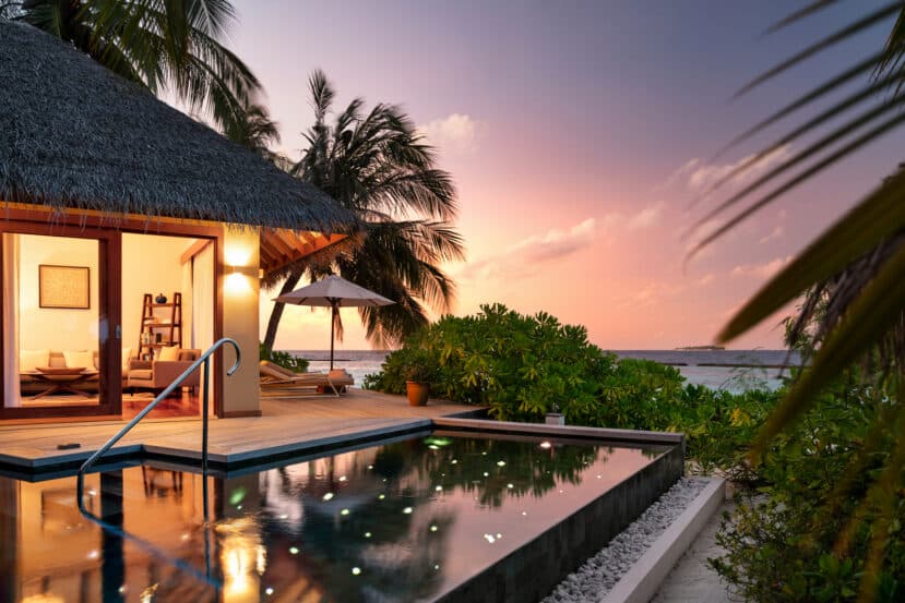 North and South Malé Atoll Guide (Kaafu Atoll): Resorts, Local Islands & Everything You Need to Know 3 Baros Maldives overwater suite outdoor terrace with sea view and infinity edge