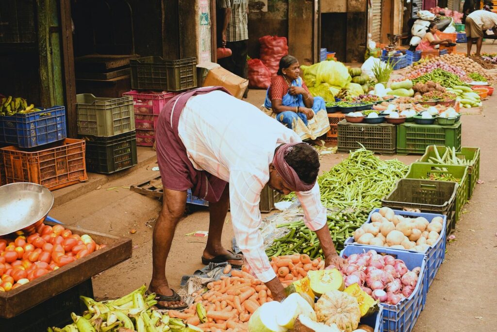 Northern Sri Lanka: Culture, Travel & What to Expect 4 Jaffna market vendors selling fresh produce and spices in a busy morning scene
