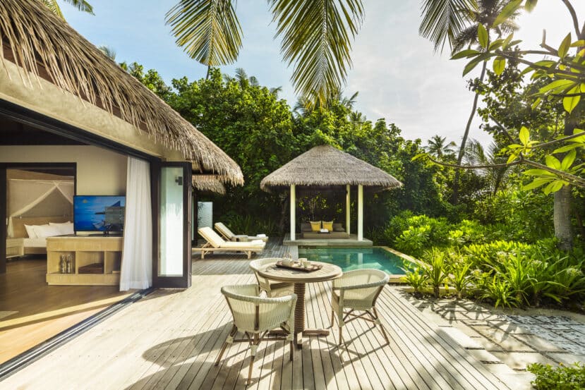 Southern Atolls Maldives: Your Complete Guide to Gaafu, Laamu, Thaa & Beyond 8 Como Maalifushi Thaa Atoll beach villa with private terrace and tropical garden