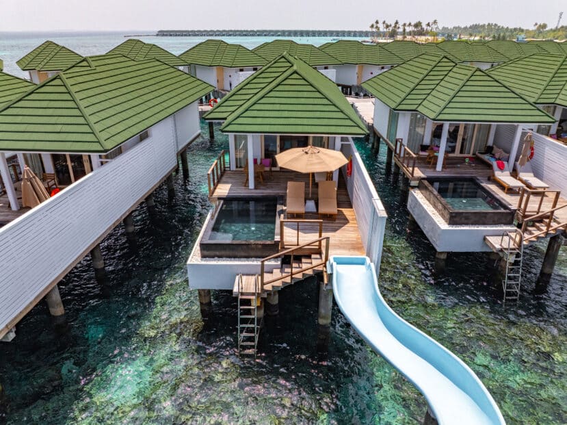 Lhaviyani Atoll Maldives: A Complete Guide to Three Stunning Atolls 11 Siyam World Maldives Noonu Atoll aerial drone view of the large resort island