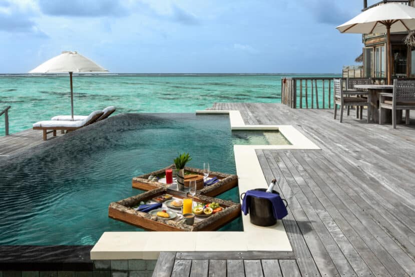 How to Choose the Best Atoll in Maldives: A Complete Area & Stay Guide 26 Gili Lankanfushi North Malé Atoll overwater villa above turquoise lagoon at golden hour