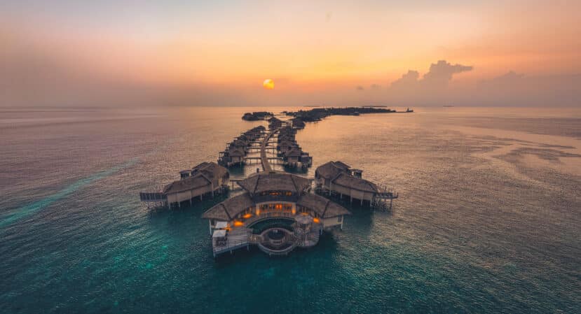 Baa Atoll Maldives: The Complete Guide to Baa and Raa Atoll 13 InterContinental Maldives Maamunagau Raa Atoll resort aerial view overwater villas