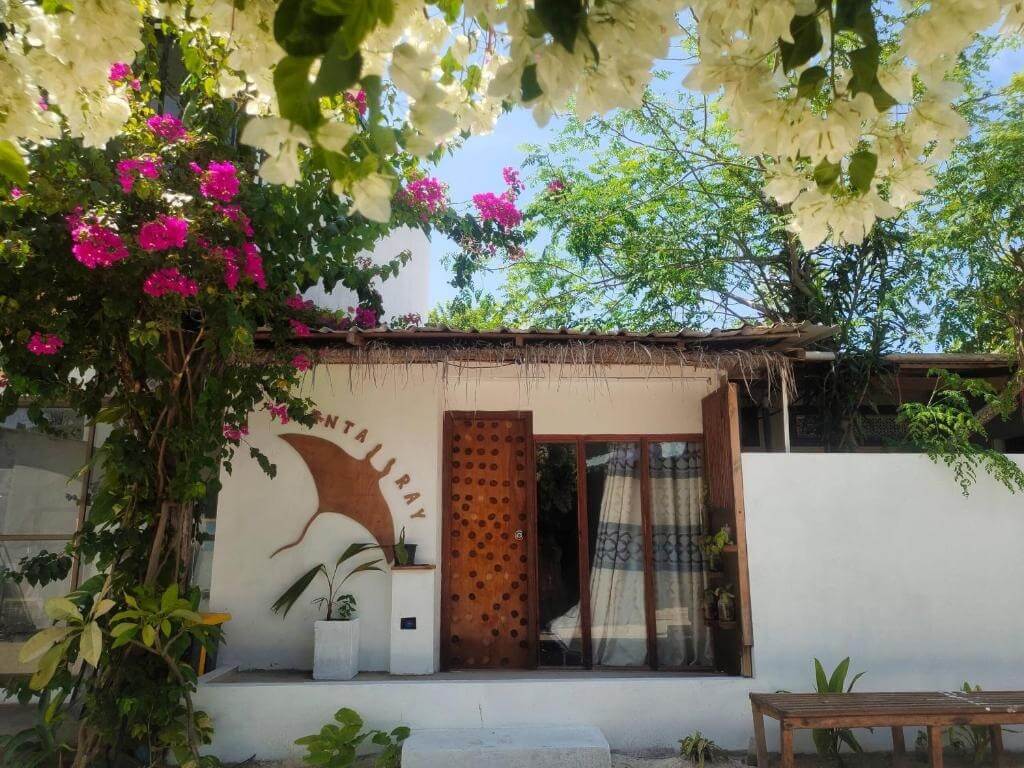 Fulidhoo Maldives: Quiet Local Island for Couples & Snorkelling in Vaavu Atoll 7 Manta Ray guesthouse Fulidhoo beachfront room with tropical garden
