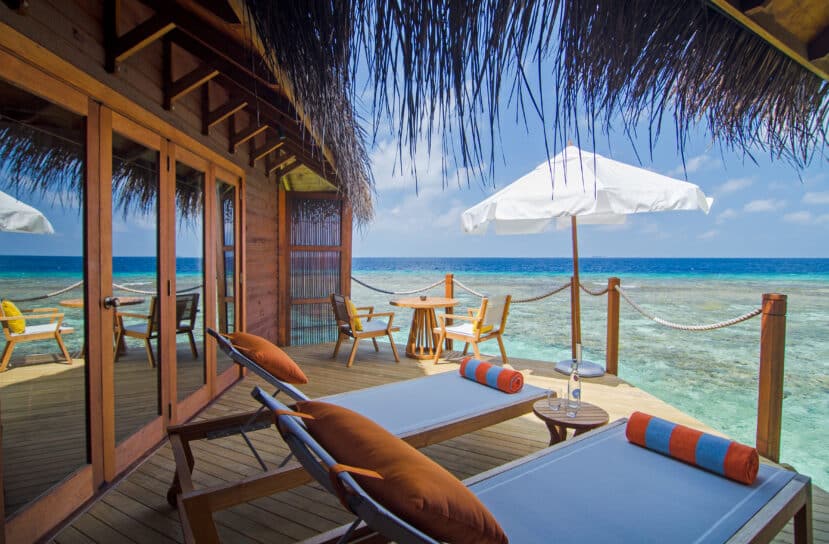 North and South Ari Atoll Guide (Alif Alif & Alif Dhaal): Resorts, Local Islands & Everything You Need to Know 11 Mirihi Island Resort South Ari Atoll overwater villa deck with house reef below