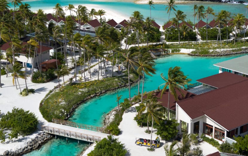 North and South Malé Atoll Guide (Kaafu Atoll): Resorts, Local Islands & Everything You Need to Know 18 OBLU Xperience Ailafushi North Malé Atoll resort exterior with colorful design and beach
