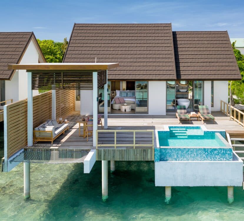 Lhaviyani Atoll Maldives: A Complete Guide to Three Stunning Atolls 7 Meyyafushi Maldives semi-ocean pool villa with private deck and sea views Lhaviyani