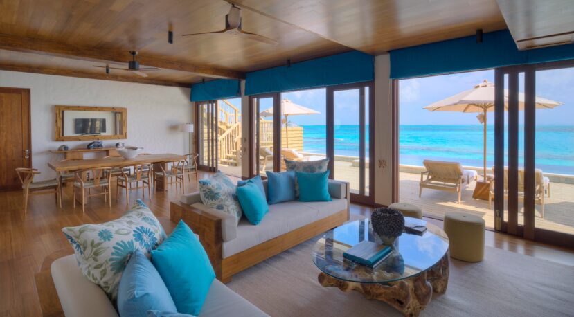 How to Choose the Best Atoll in Maldives: A Complete Area & Stay Guide 24 Six Senses Laamu Maldives retreat villa living area with ocean view and infinity pool