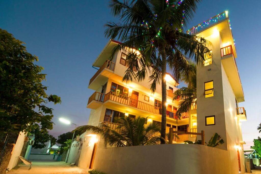 Best Hotels on Local Islands in Maldives (By Budget): Complete Guide for 2026 15 Tropic Tree Maldives Gulhi guesthouse with sea view and tropical setting