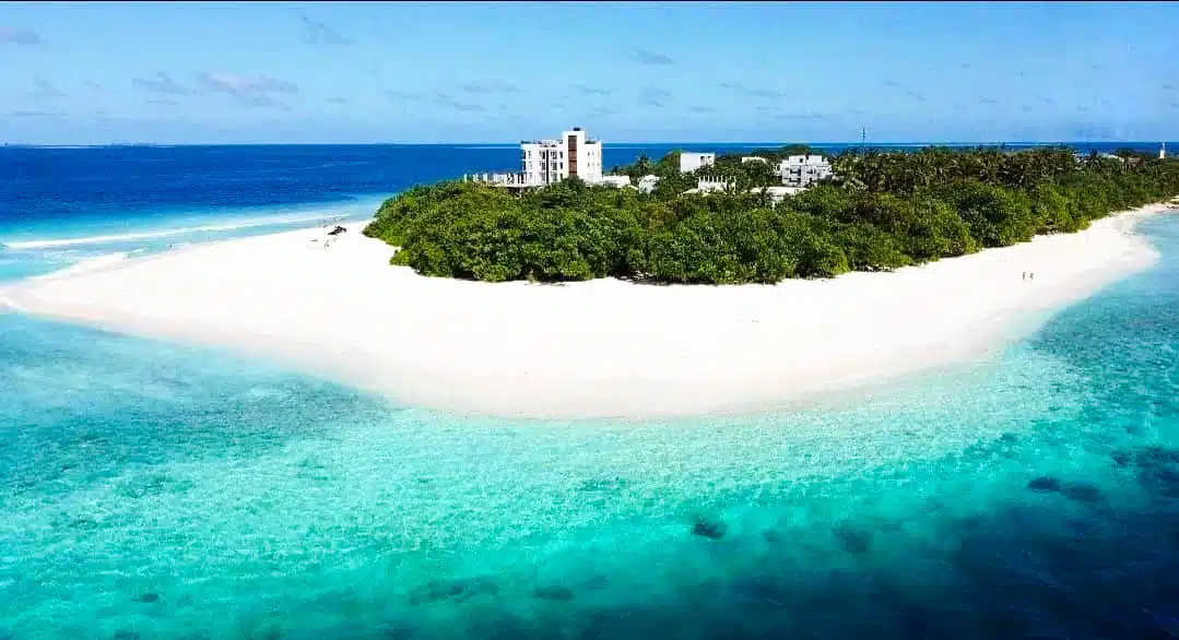 Ukulhas Maldives: The Best Local Island for Snorkelling, Clean Beaches & Island Life 17 Ukulhas local island North Ari Atoll Maldives aerial view of community island with beach