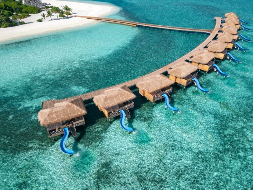Baa Atoll Maldives: The Complete Guide to Baa and Raa Atoll 16 You and Me Maldives Raa Atoll adults-only resort aerial view with overwater villas